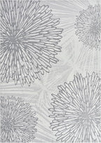 WITSHOCK 10x12 Washable Rug for Living Room, Modern Floral Distress Print - Image 7