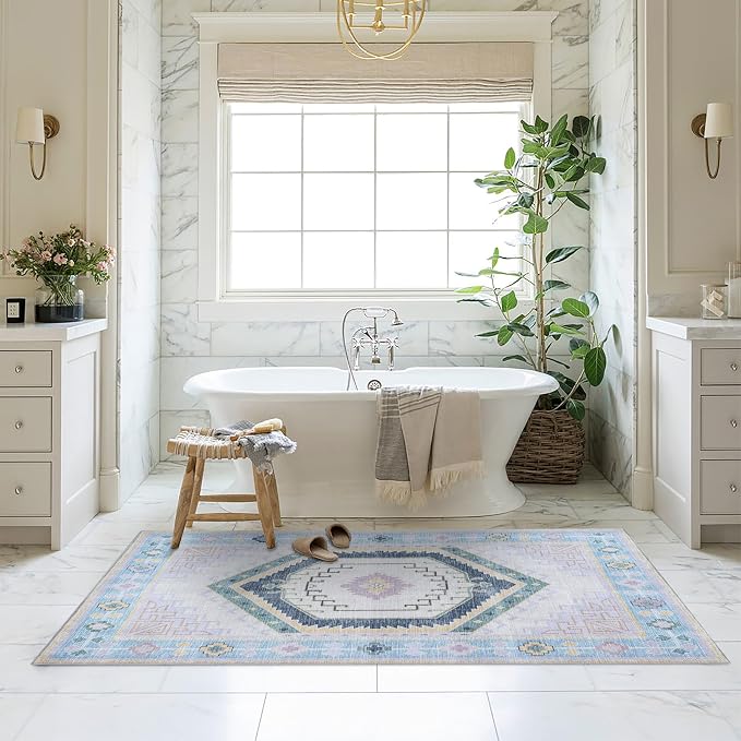 Fame Living Washable Area Rug. Modern Farmhouse. Vintage. Turkish. Bohemian. - Image 9