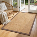 Washable Runner Rug 3x5 Jute Like Entryway Indoor Runner Mat Rugs Non Slip by YDKGL
