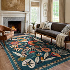 Boho Egypt Green Area Rugs for Living Room Bedroom, 5x7 Washable Large Dining - Image 7