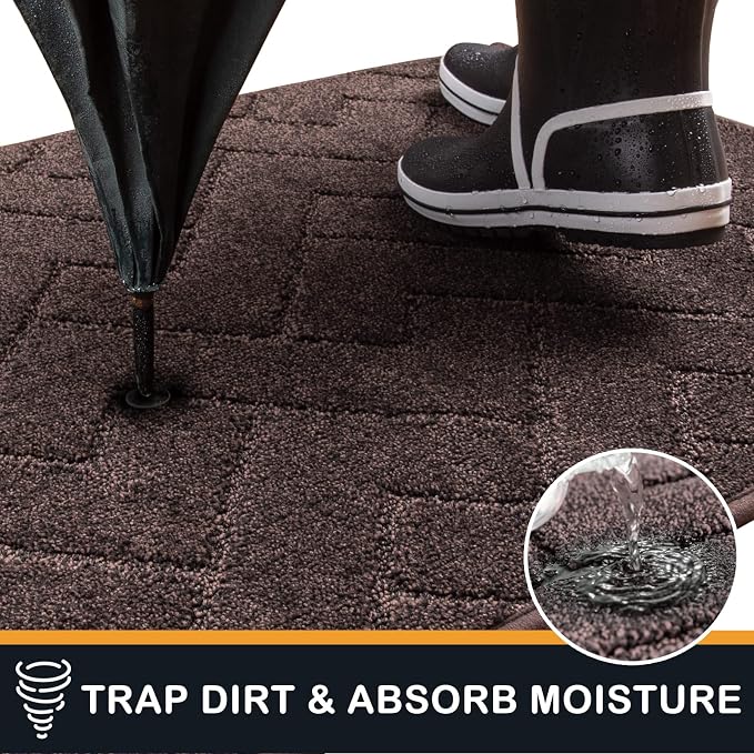 PURRUGS Dirt Trapping Door Mat 34" x 59", Non-Slip Machine Washable Entry Rug - Image 5