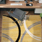 Rugshop Wavy Circles Design Area Rug, Carpet - Image 9