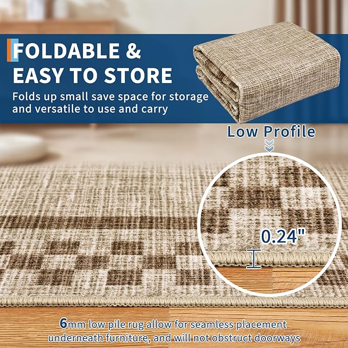 Rug Runners for Hallways 2x8 Washable Kitchen Runner Rug Non Slip Low Pile - Image 3