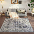 Rugcomf Area Rug 4x6 Rug Washable Boho Rugs Non Slip Low Pile Soft Floral Small - Image 5