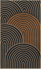 Lahome Modern Rainbow Easy Jute 3x5 Rug, Washable Indoor Outdoor Carpet - Image 7