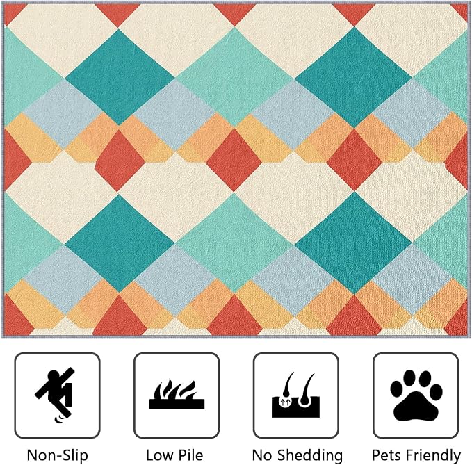 Geometric Washable Rugs - Image 2