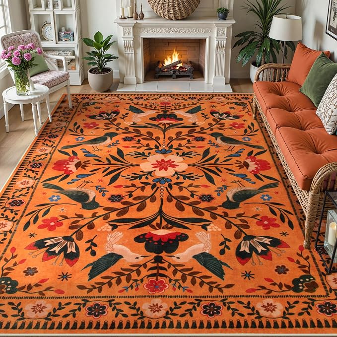 Moynesa Area Rugs 9x12 Fall Home Decor, Bohemian Scandinavian Modern Country by Moynesa
