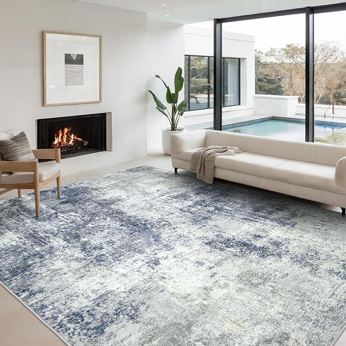 Washable Area Rugs for Living Room 9x12 by AREAMAY