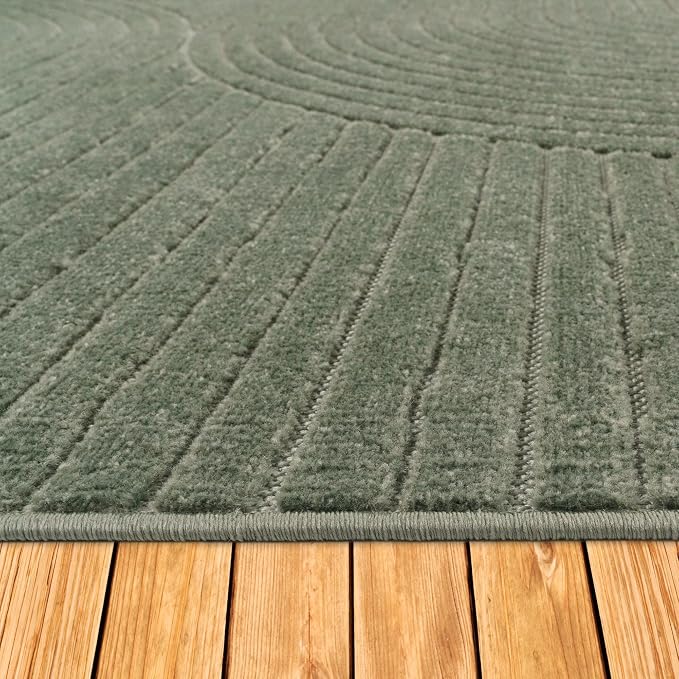 Paco Home Modern Area Rug with Raised Curved Line Pattern – Minimalist Design - Image 3