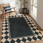 Moynesa Easy Jute Outdoor Rug 5x7 Area Rugs, Washable Checkered Rugs by Moynesa