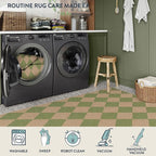 Lahome Checkered Green Runner Rug, 2x8 Carpet Runners - Image 4