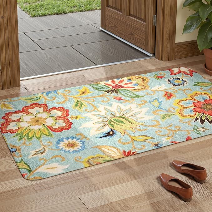 Lahome Collection Floral Runner Rug 2'x4' Non Slip Vintage Hallway Runner Rug - Image 5