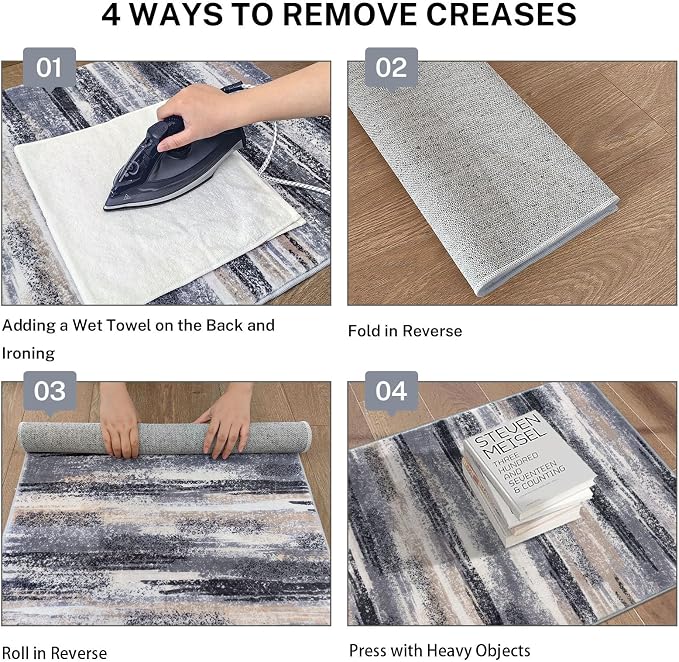 Modern Abstract Runner Rug 2x5 - Image 4