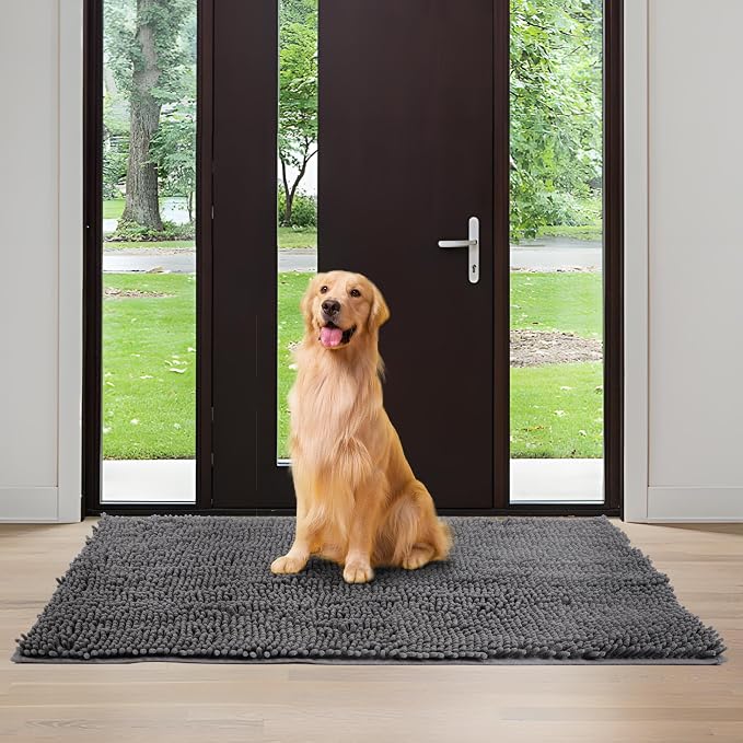 Chenille Absorbent Front Door Mat 72" x 24", Dog Door Mat - Image 8