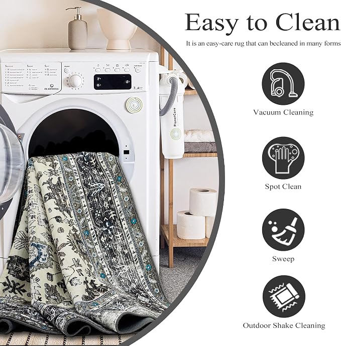 Area Rug Non Slip Machine Washable Ultra Soft Living - Image 4