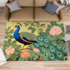 Peacock Peony Rugs for Bedroom - Image 2