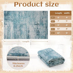 9x12 Abstract Area Rugs for Living Room, Modern Teal Grey Washable Indoor Rug - Image 6