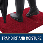 OLANLY Dog Door Mat for Muddy Paws 47x32, Absorbs Moisture and Dirt, Absorbent - Image 2