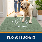 OLANLY Dog Door Mat for Muddy Paws 48x30, Paw Print Design, Absorbs Moisture - Image 6