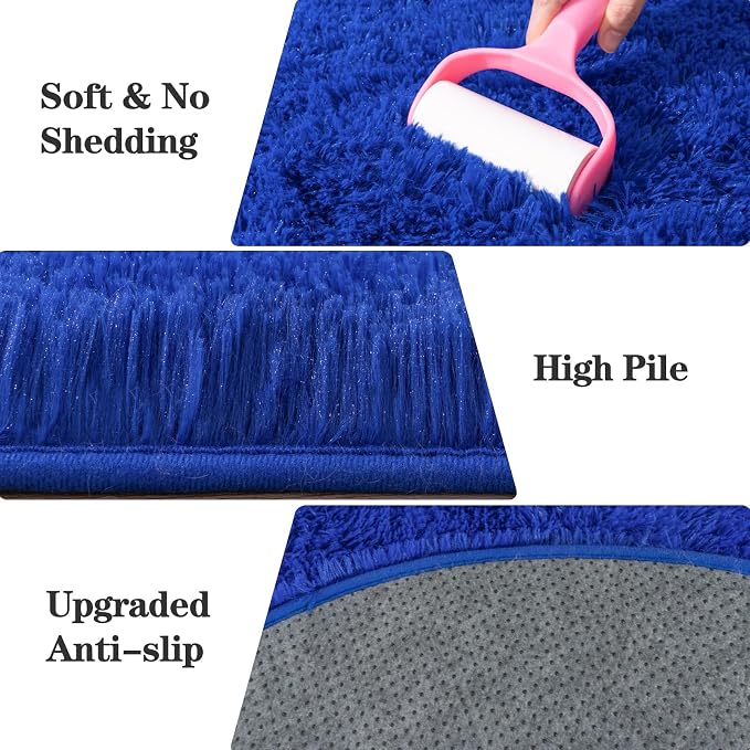 Soft Fluffy Area Rug for Bedroom, Non-Slip Cozy Plush Shag Carpet for Boys Kids - Image 6