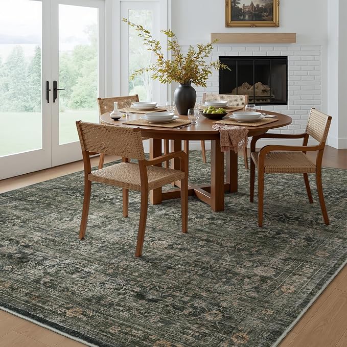MontVoo-Vintage Area Rug 6X9 Green Rugs - Image 5