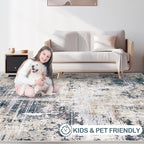 Area Rugs 5x7 Living Room: Washable Rug Modern Abstract Rugs Soft Non Slip - Image 5