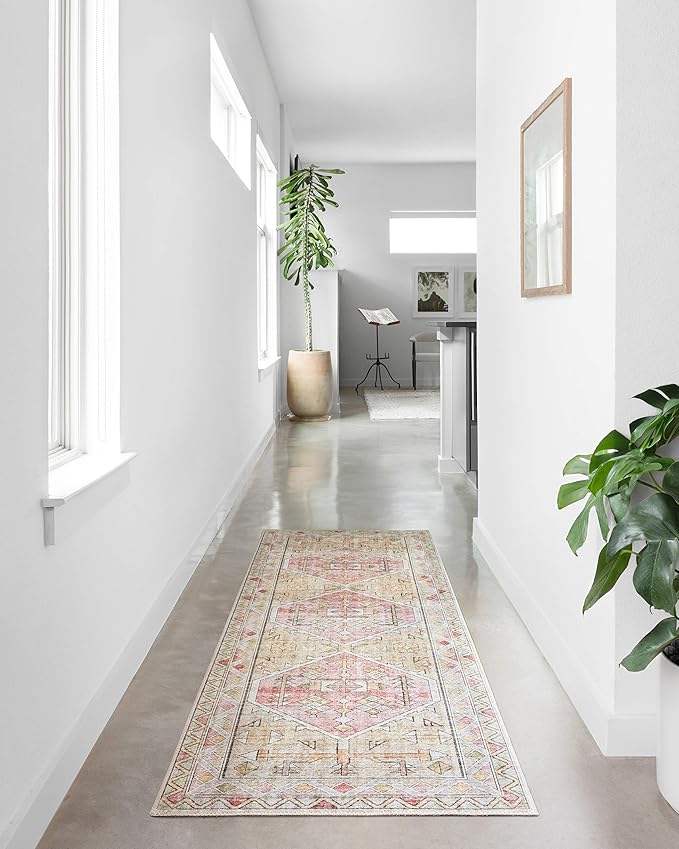 Loloi II Skye Collection SKY-04 Gold/Blush 5'-0" x 7'-6" Area Rug - Image 4