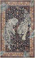 Moynesa Tiger Machine Washable Rug, 3 x 5 Entryway Area Rug Non Slip Vintage by Moynesa