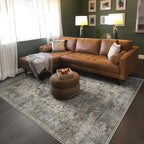 5x7 Machine Washable Area Rug for Living Room, Kids and Pets Friendly for by GERUIMO