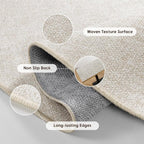 LBRO2M Easy Jute Solid Area Rug 4X4 Round Washable Rugs - Image 8