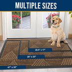 Kitinjoy Front Door Mat Outside Entrance, Sturdy Natural Dirt Trapper, Heavy - Image 2