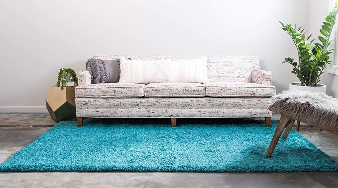 Unique Loom Solid Shag Collection Area Rug - Image 3