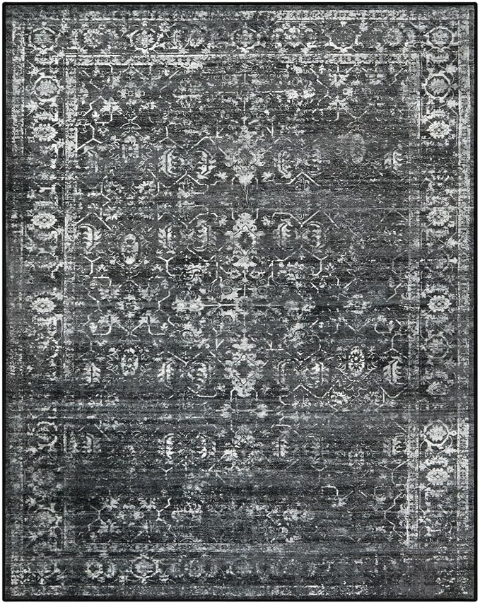 Lahome 8x10 Area Rugs for Living Room Washable Rugs 8x10 Black Large Rug Indoor - Image 10