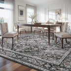 AMOAMI-Area Rug 6X9 Rugs for Living Room-Vintage Sof Dark Grey & Black Rugs for - Image 5