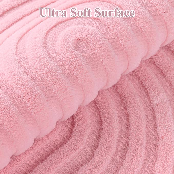 Pauwer 8x10 Washable Area Rugs for Living Room Modern Pink Solid Color Soft - Image 3