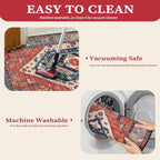 SERISSA 5x8 Area Rugs for Living Room, Large Washable Non-Slip Boho Rug - Image 4