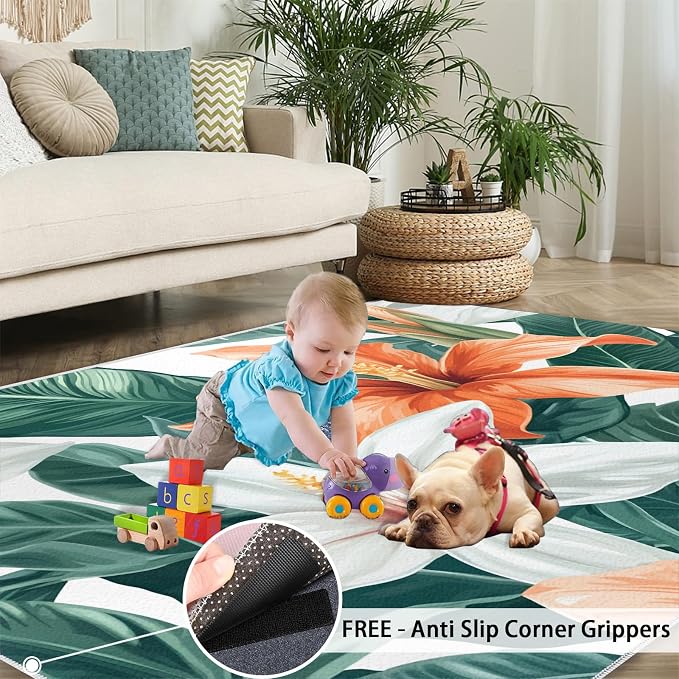 Lily Flowers Rugs for Bedroom - Image 5