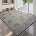 Door Mat Indoor Entrance 24"x35", 0.16" Thin Paw Print Low Pile Doormat by YDKGL
