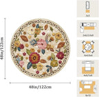 4ft Round Machine Washable Area Rug - Image 2