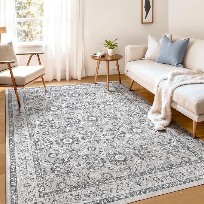 WITSHOCK Living Room Area Rugs 5x7: Soft Non-Slip Backing Washable Rugs Vintage by WITSHOCK