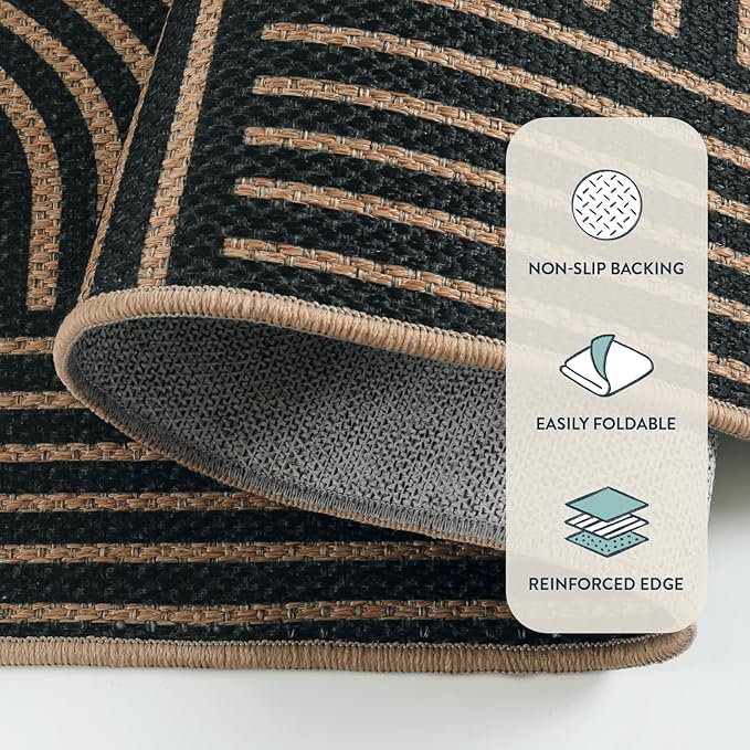 Lahome Modern Geometric Easy Jute Rug, 6x9 Area Rugs - Image 4