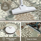 2x3 Washable Small Rug Tropical Botanical Modern Floral Indoor Chenille Door - Image 5
