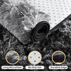 Height Pile 1.4" Plush Rug Shaggy Soft Fluffy Rug Non-Slip Indoor Floor Carpet - Image 5