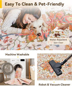 Area Rugs 5'x7' Washable Non-Slip, Floral Vintage Distress Print Pattern - Image 5