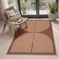 Lahome Modern Rainbow Easy Jute Patio Rug, 3x5 Washable Entry Way Rugs Indoor by Lahome