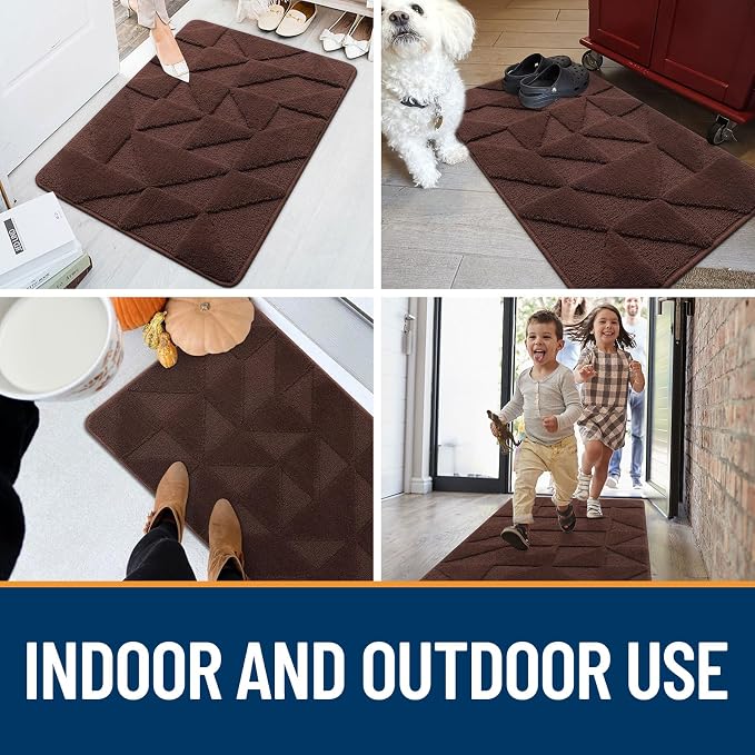 OLANLY Door Mats Indoor, Dirt Resist, Entrance Washable Mat, Low-Profile Inside - Image 8