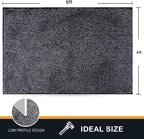 PURRUGS Easy Care Area Rug 4ft x 6ft, Non-Slip Machine Washable Door Mat - Image 2