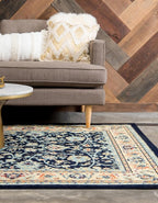 Rugs.com Yasmin Collection Rug – 7' x 10' Navy Blue Medium Rug Perfect - Image 7