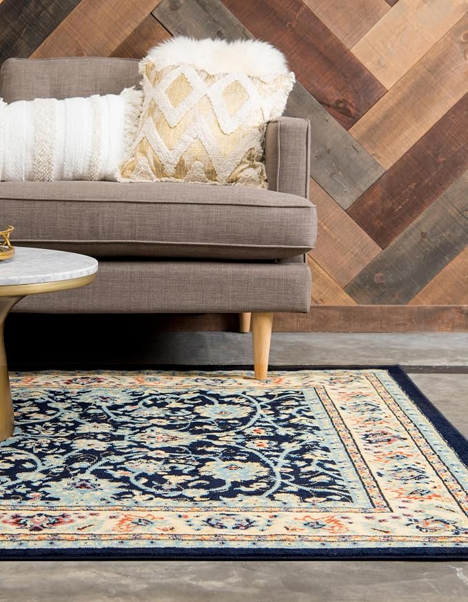 Rugs.com Yasmin Collection Rug – 7' x 10' Navy Blue Medium Rug Perfect - Image 8