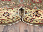 Taupe Brown Special Kazak with All Over Pattern Natural Dyes Organic Wool Hand - Image 6